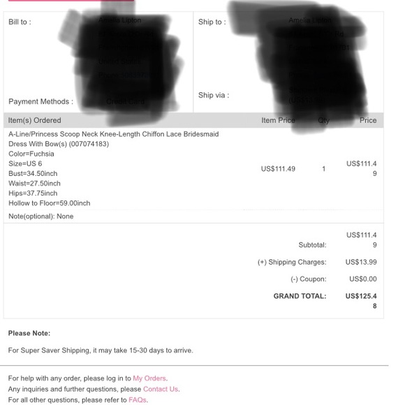 Bridesmaids dress, brand new with tags - Picture 3 of 3